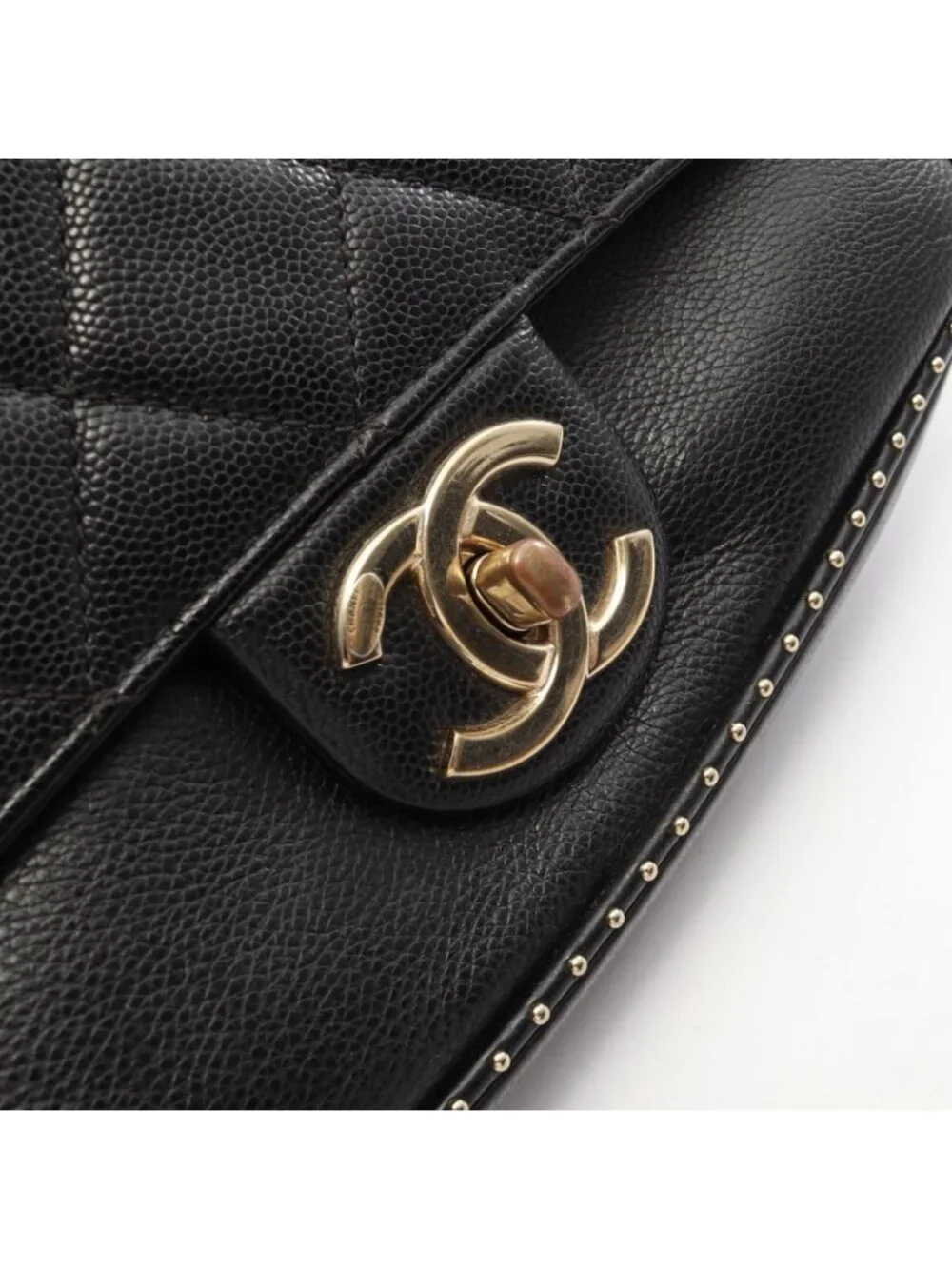 Chanel Shoulder Bag Quilted 2-Way Black